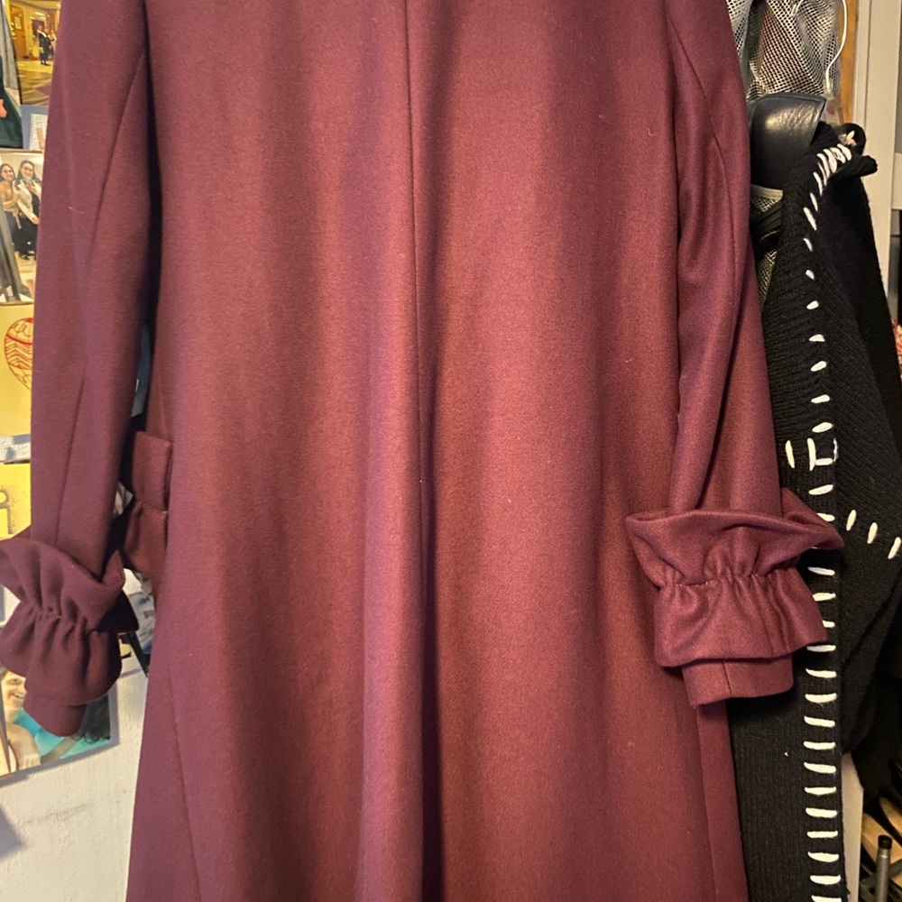 Ted Baker Wool Ruffle Coat - Picture 7 of 7